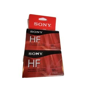 2 Sony HF High Fidelity Audio 120 Minutes Blank Cassettes Sealed‎ New
